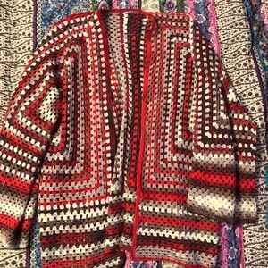 Hand-made Multi-Colored Cardigan Sweater